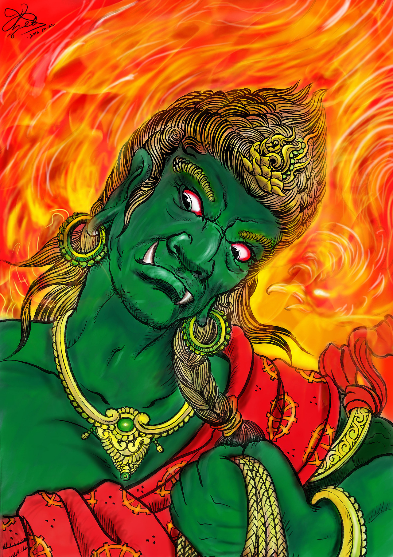 不动明王线条林志华上色修改李垠