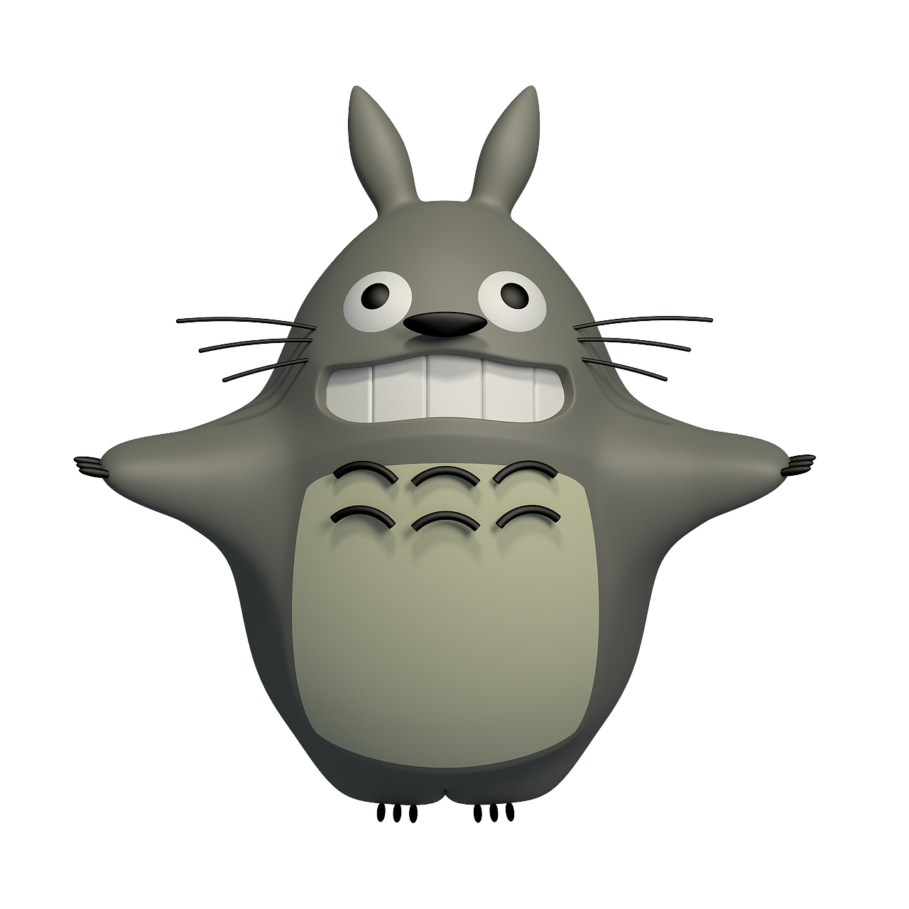 用默认渲染器制作可爱卡通龙猫