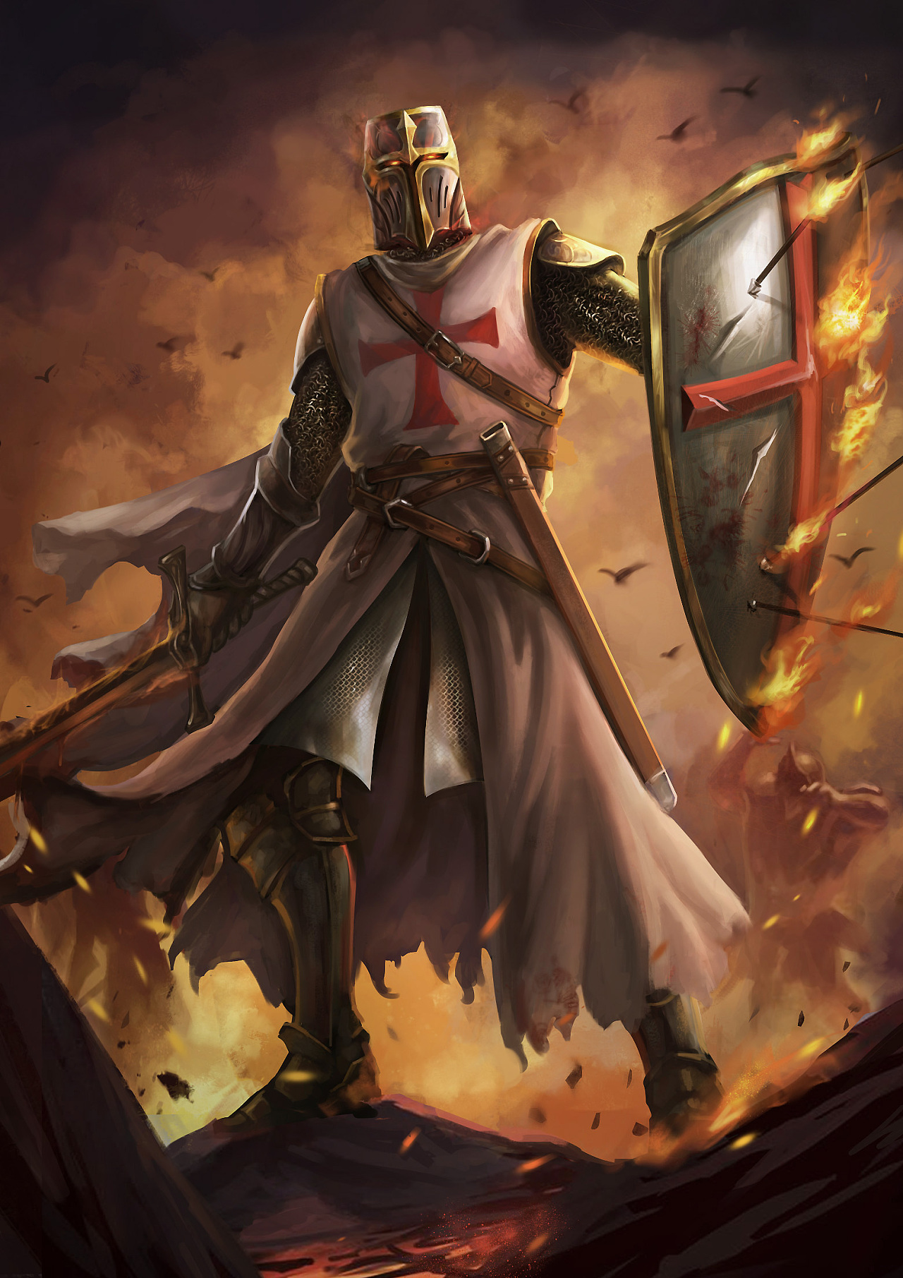 十字军战士,来自地狱|插画|游戏原画|我来也zdf - 原创作品 - 站酷