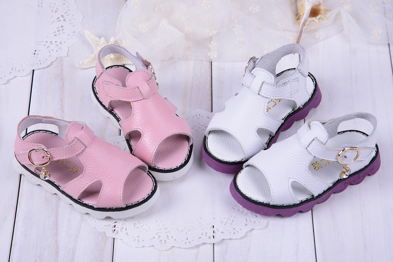 女童凉鞋真皮2023新款夏季软底小女孩鞋子中大童沙滩鞋儿童公主鞋-Taobao