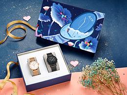 女孩梦-手表包装插画