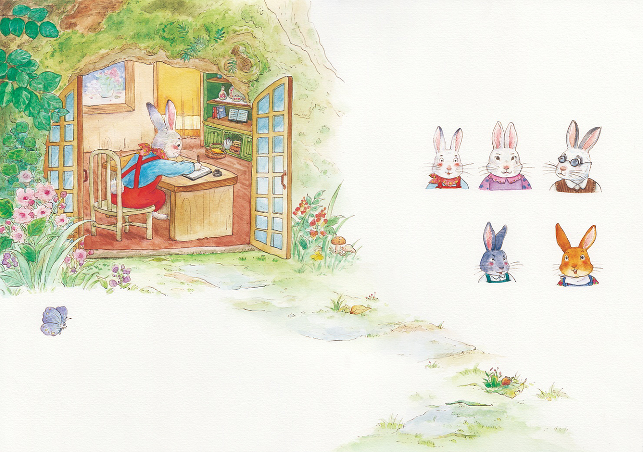 《兔子日记》作画步骤构思（图ZMjM5ODcyNjMy） - 绘本 - 站酷设计师晓茑原创素材 - 站酷ZCOOL