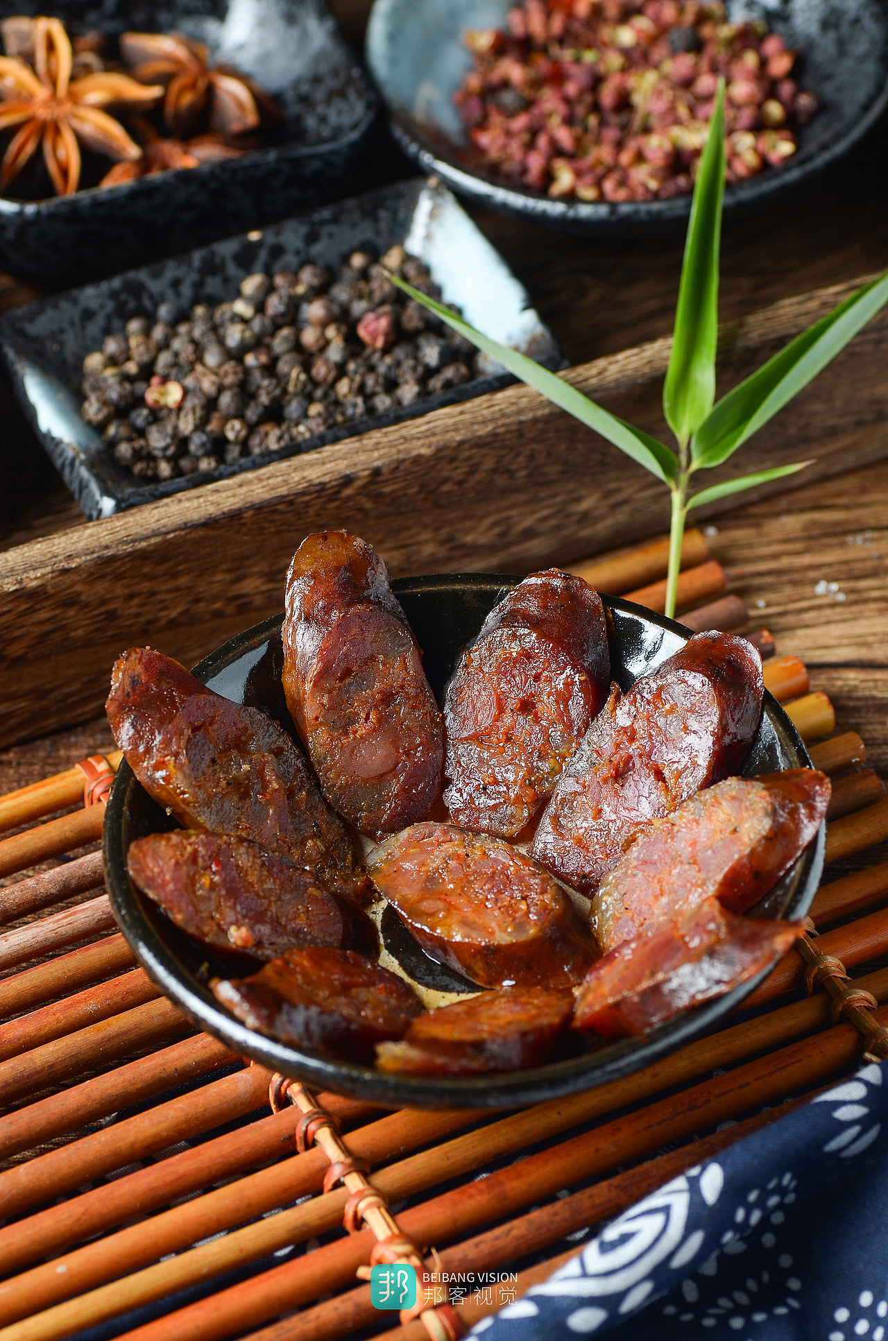 美食拍摄湖北恩施特产腊肉腊肠拍摄作品邦鲜生