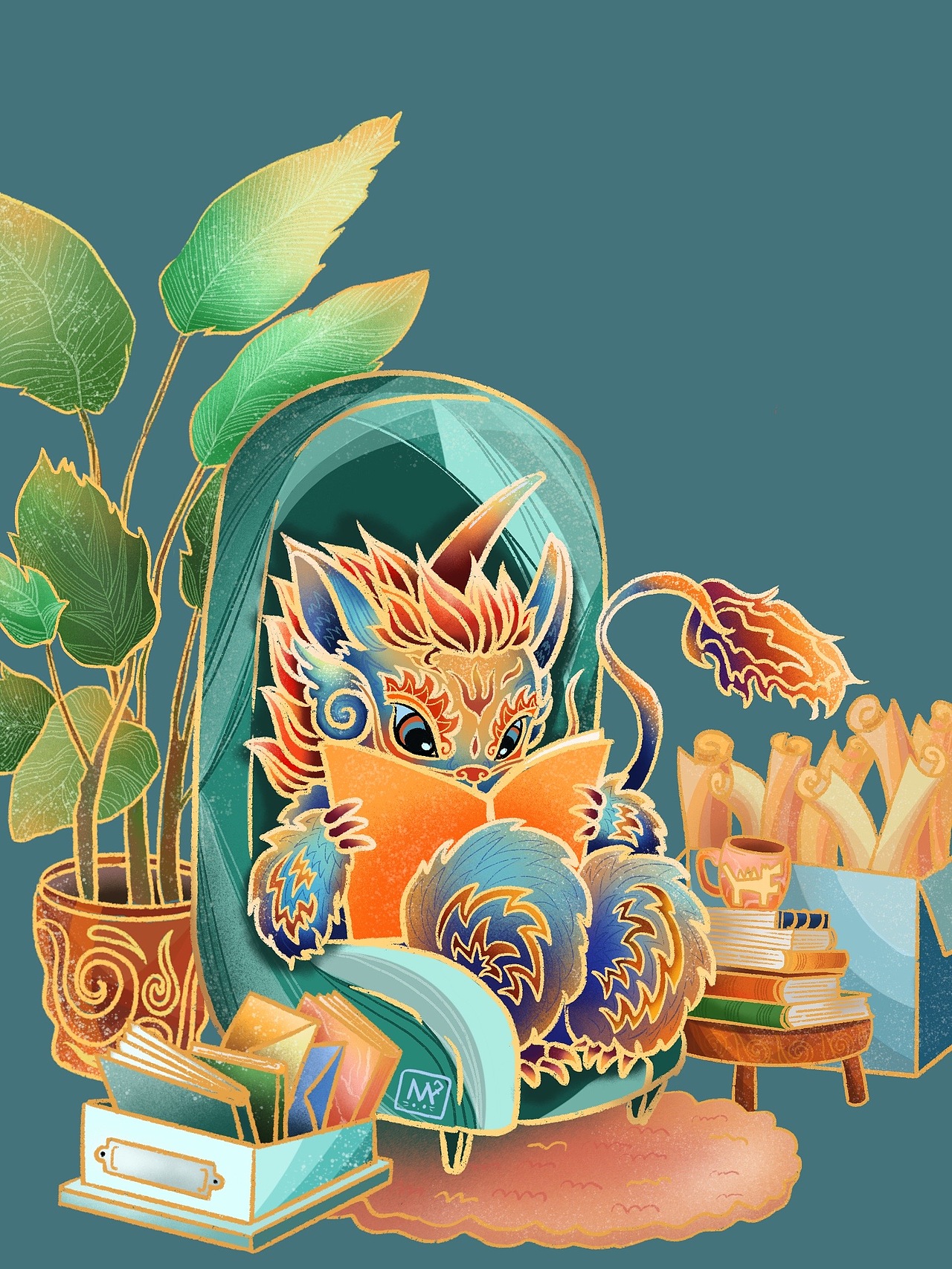 獬豸 -- 语文书封面设计