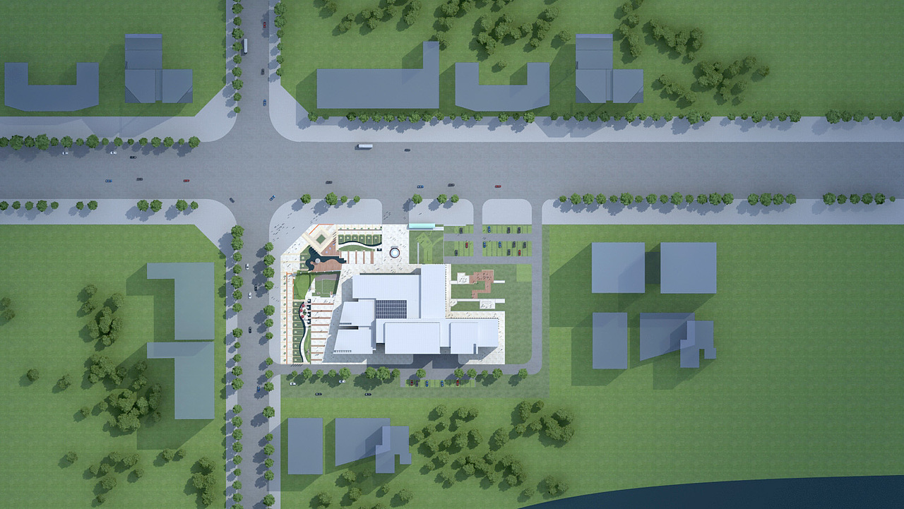 博物馆外景渲染