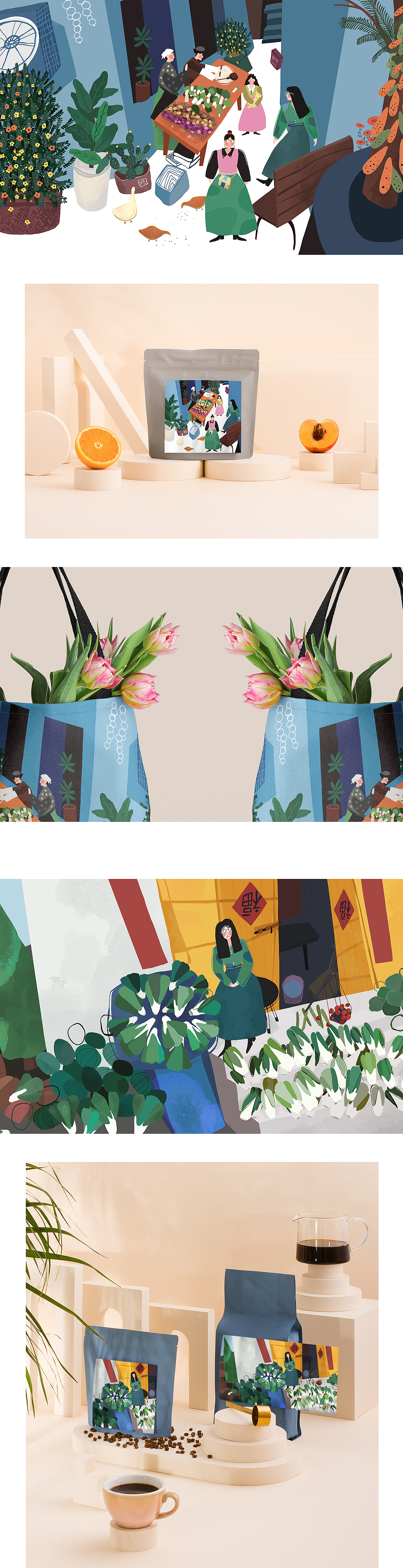 Quantity sister系列插画 | 你看花 我看你（图ZMjUxMjUzNzEy） - 绘本 - 站酷设计师格洛gloo原创素材 - 站酷ZCOOL