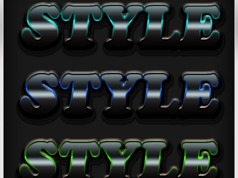 酷炫立体描边字体psd样式