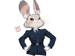 兔子警官半身IP形象