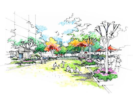 四川手绘设计培训「西部设计师中心」景观手绘设计 
