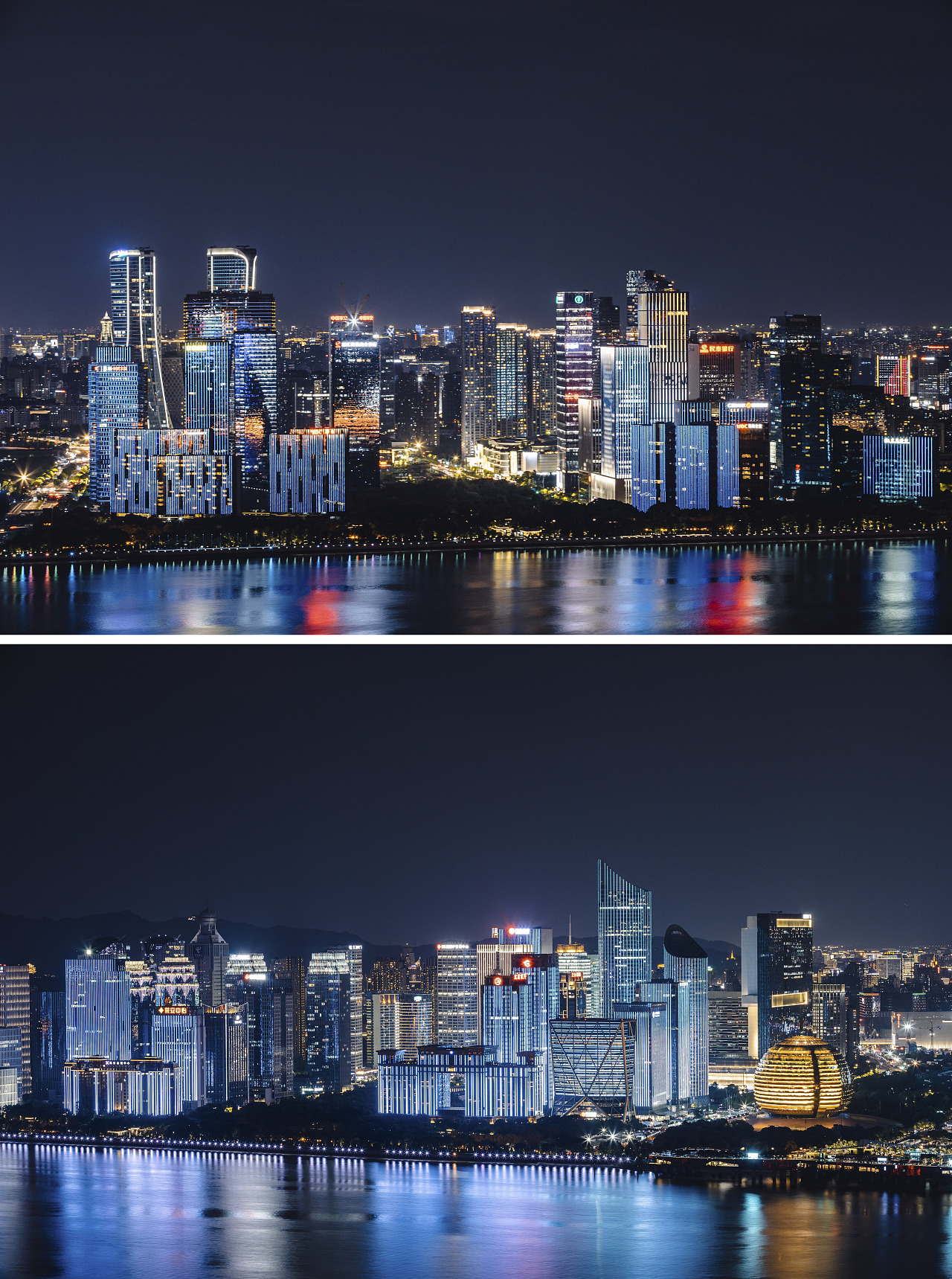 杭州城的夜景 不一样的钱江新城