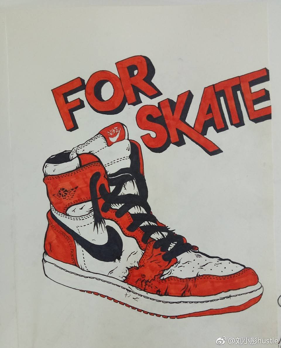 AJ1 插画  手绘