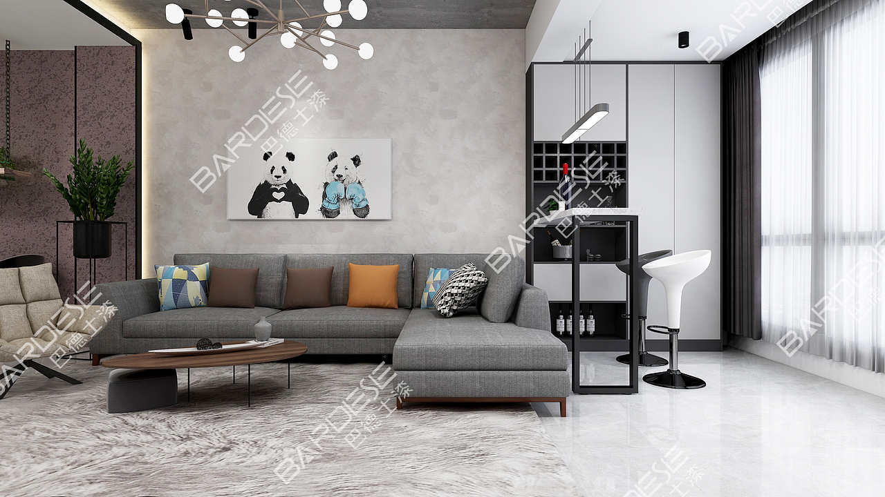 巴德士艺术漆-巴德士漆酷家乐案例展示