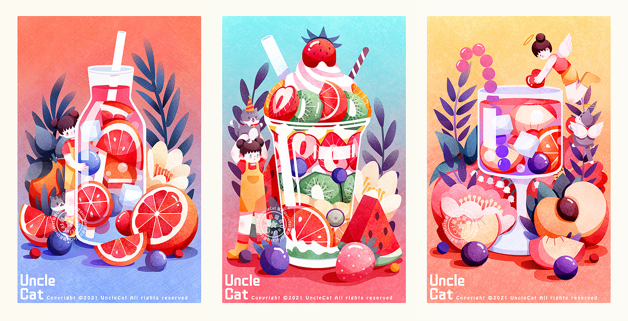总结 | 2021年猫叔插画作品（图ZMjg0MDU4NjAw） - 商业插画 - 站酷设计师猫叔UncleCat原创素材 - 站酷ZCOOL