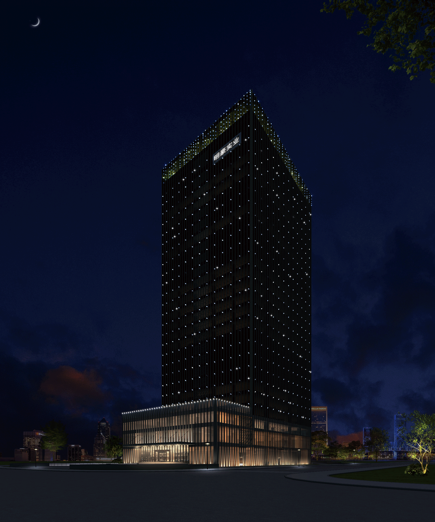 long long ago 系列之杭州明豪大厦建筑照明设计