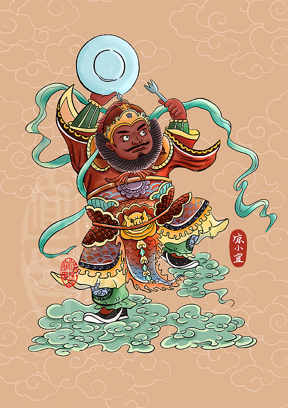 中国风-趣味门神