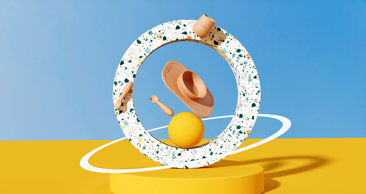 儿童硅胶餐具套装设计（图ZMzE5Nzc1Njk2） - 生活用品 - 站酷设计师醉酒行歌原创素材 - 站酷ZCOOL