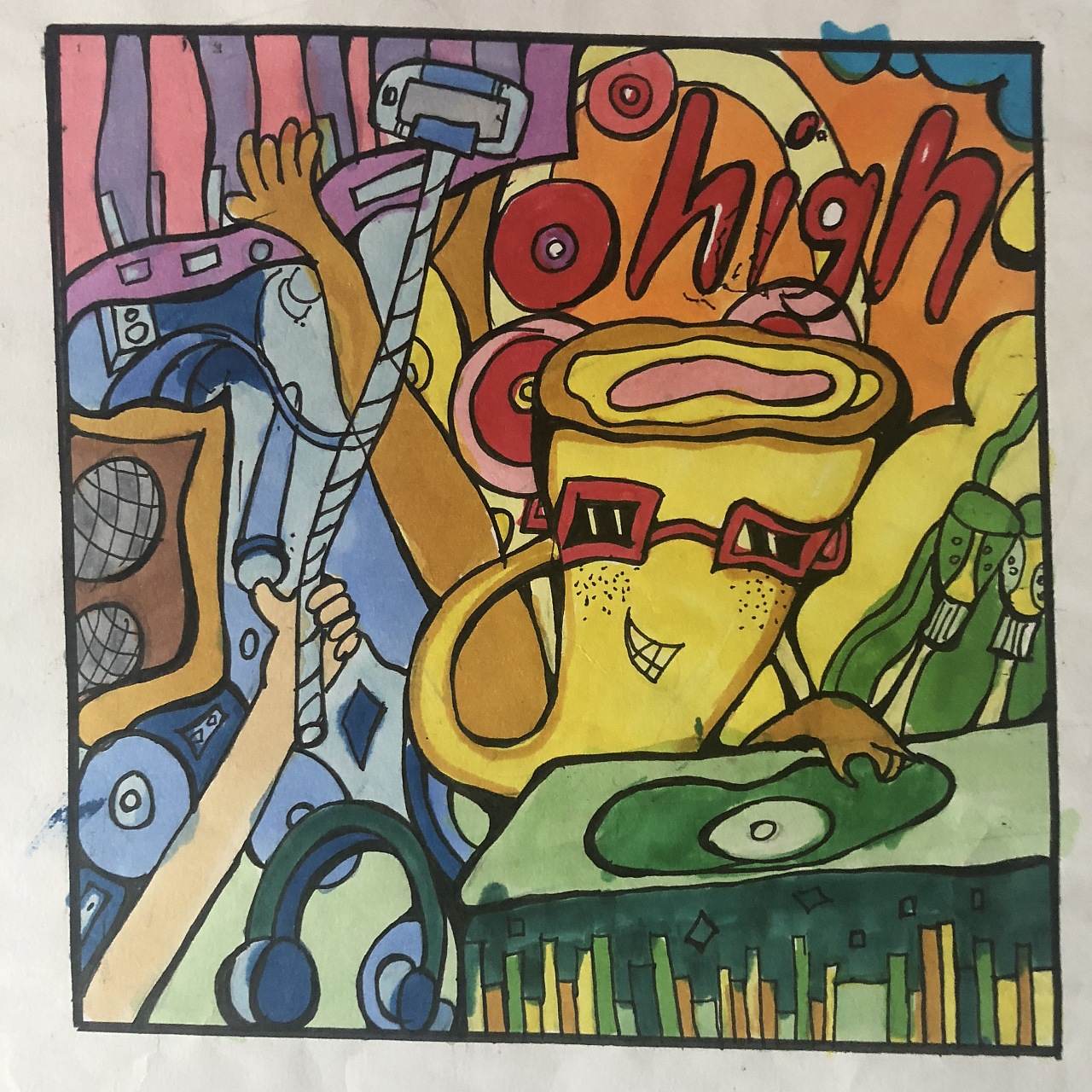 马克笔手绘《音乐》装饰插画,设计基础