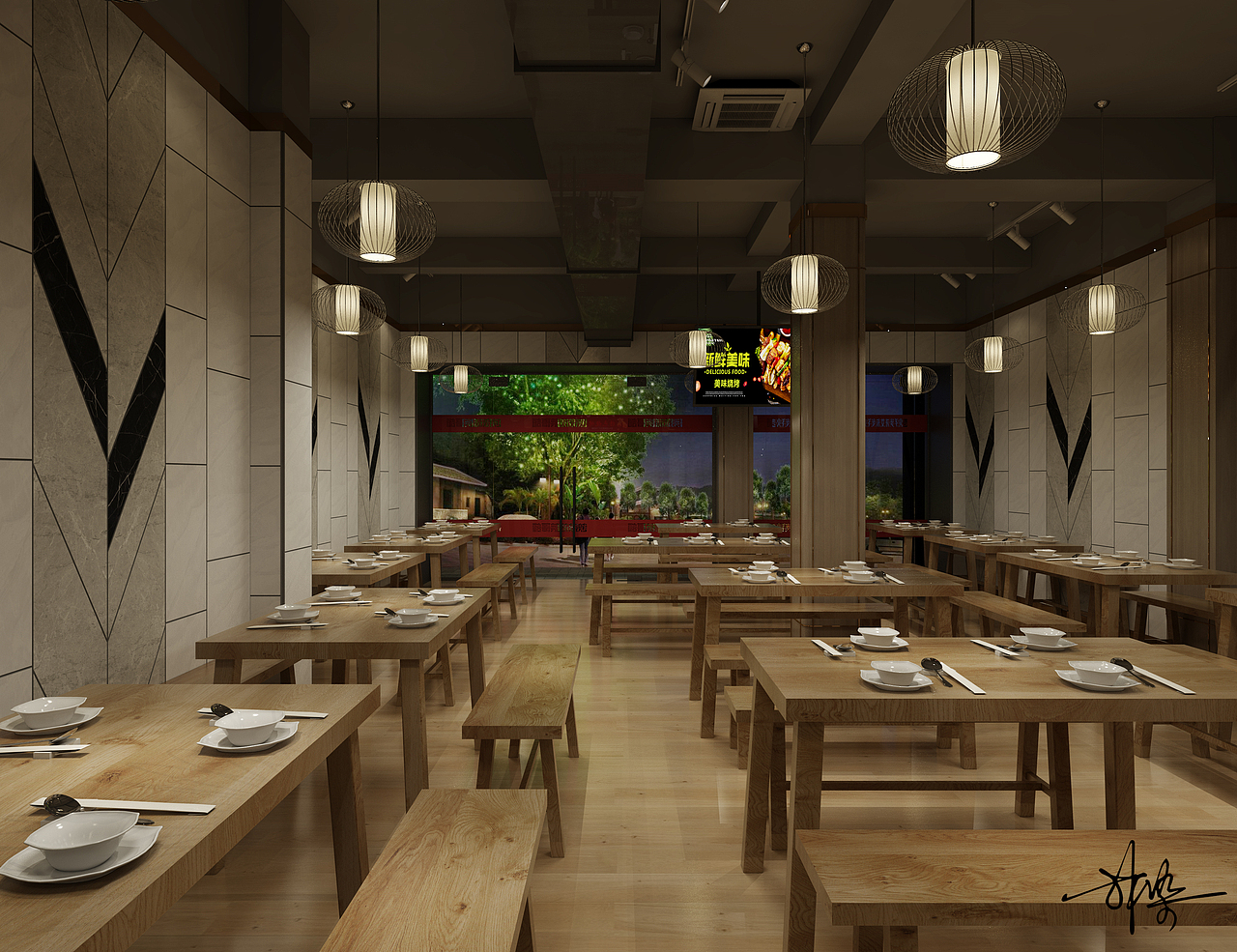 烧烤店|空间|家装设计|林染室内外设计师_原创作品-站酷zcool