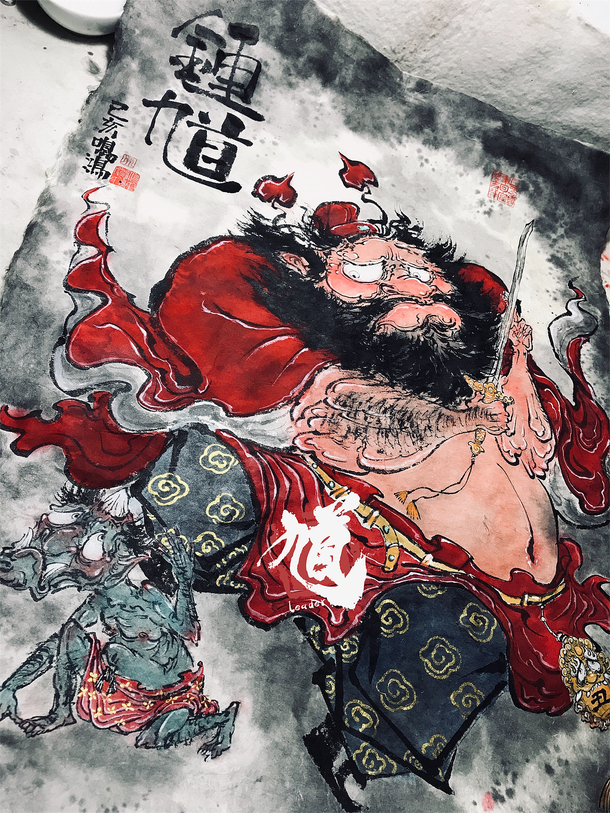 原创《钟馗》小品（图ZMTY0MTE4MTQw） - 绘画 - 站酷设计师尹鸣鸿原创素材 - 站酷ZCOOL