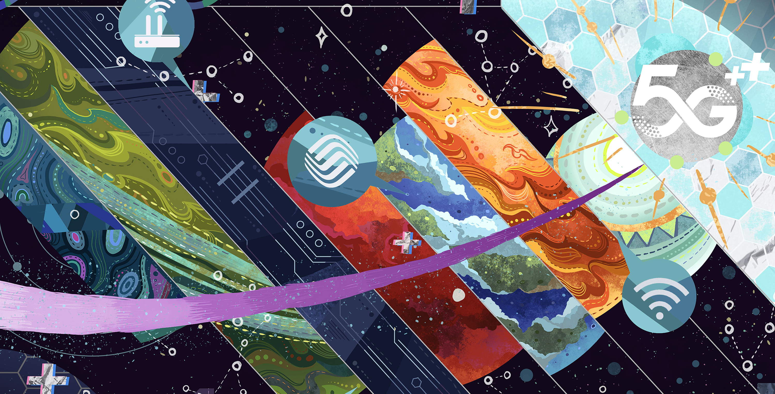 中国移动5g主题设计大赛|插画|商业插画|炸毛的毛芼 - 原创作品