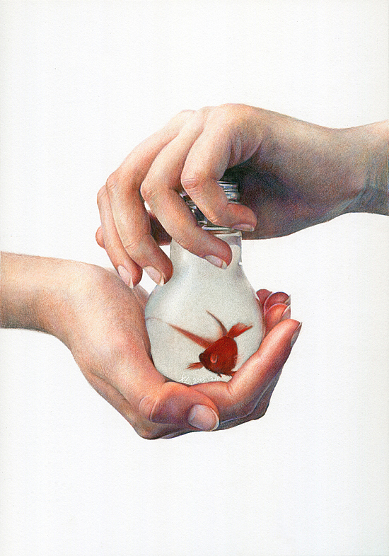 油性彩铅-《守与困》-XL（图ZMTM1ODcyODg=） - 绘画 - 站酷设计师祥雷原创素材 - 站酷ZCOOL