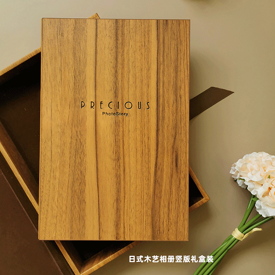 木质相纸相册拍摄(封面可定制LOGO)