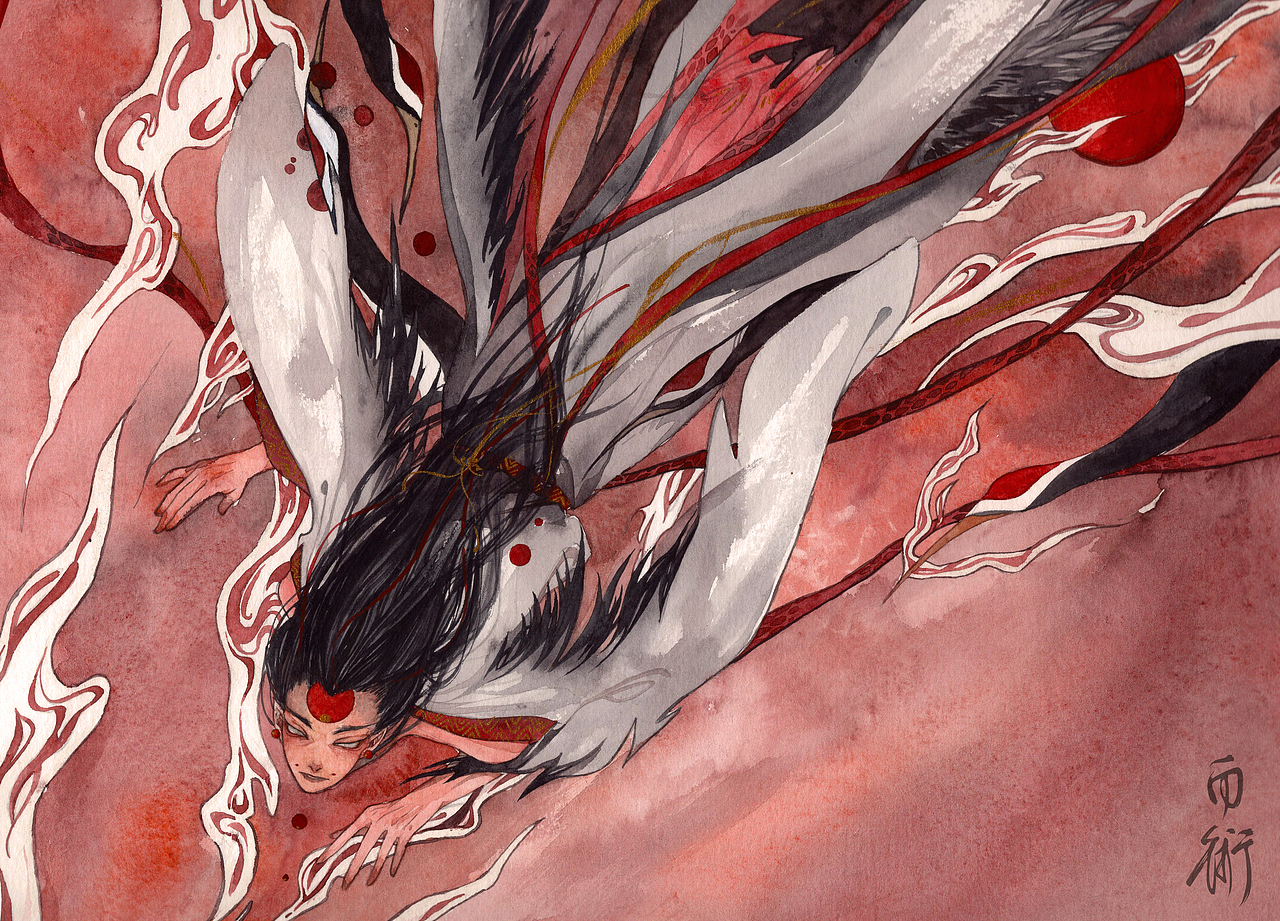 《万灵录》精怪篇-—不归鹤（图ZMTk5OTQzMzIw） - 创作习作 - 站酷设计师白术叔叔原创素材 - 站酷ZCOOL