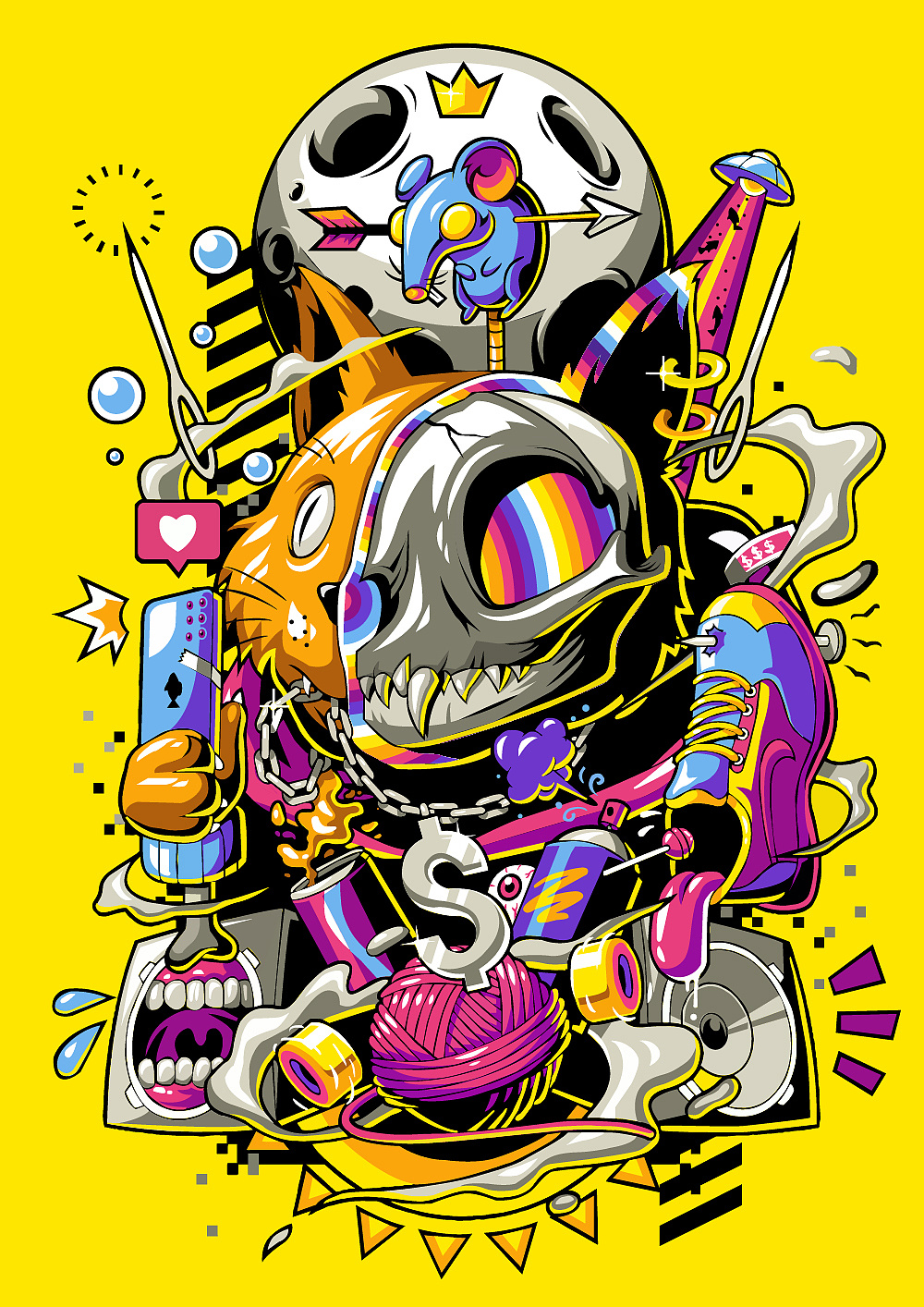 插画|插画|新锐潮流插画|一座空城一片海 - 临摹作品 - 站酷 (zcool)