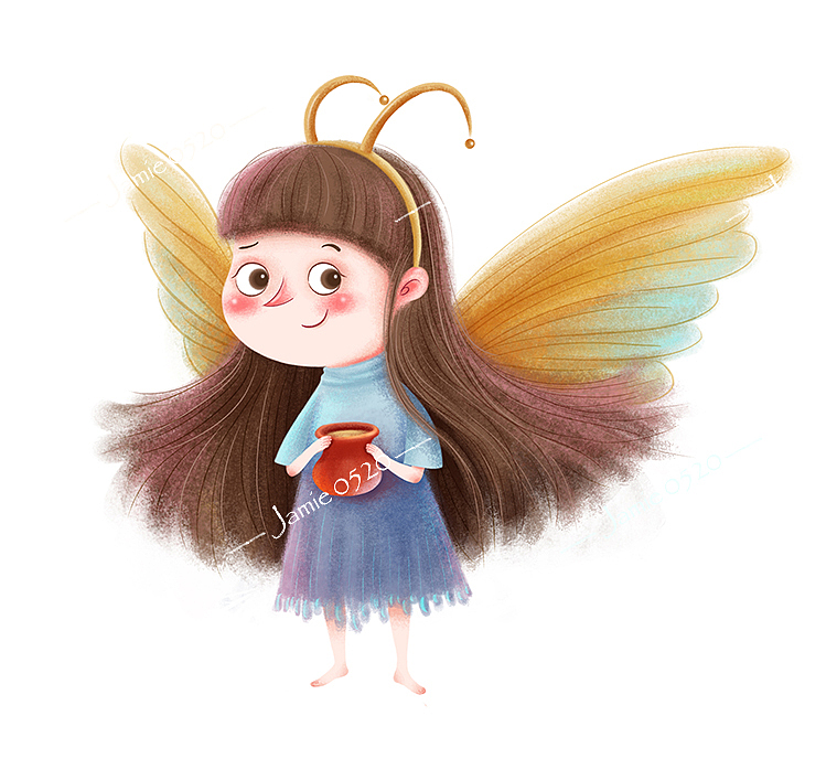 原创插画:小仙女(步骤图)