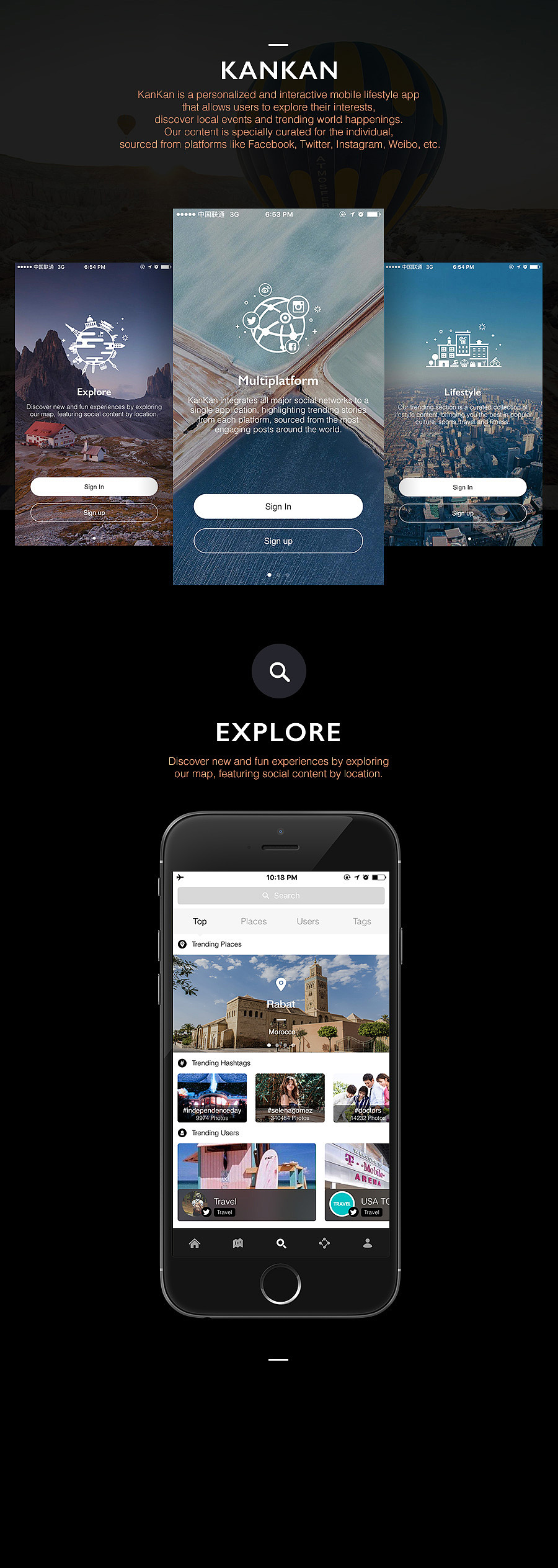探趣App—社交世界的探索引擎（图ZNTg0MTE3Njg=） - APP界面 - 站酷设计师Rocket_child原创素材 - 站酷ZCOOL