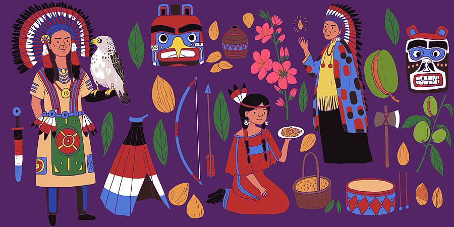 【包装插画】干果包装（图ZMjAxMTMzOTYw） - 商业插画 - 站酷设计师司太插画工作室原创素材 - 站酷ZCOOL