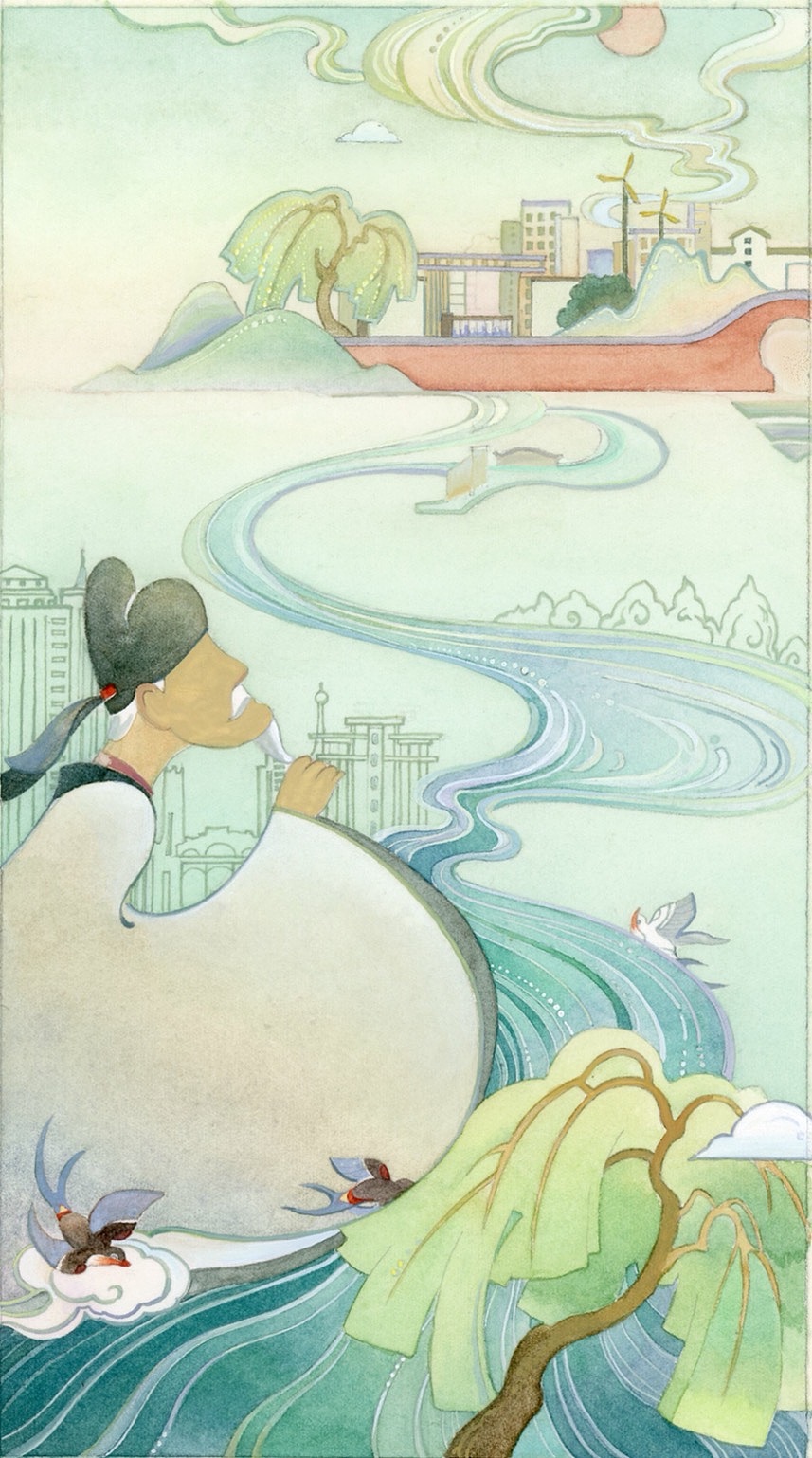 清明节气插画。（图ZMjUxNjI5ODMy） - 商业插画 - 站酷设计师yuki201472原创素材 - 站酷ZCOOL