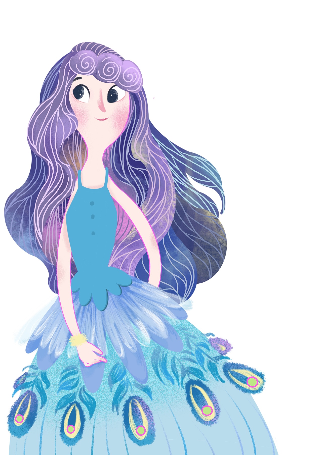 儿插-一个美丽的孔雀女孩儿