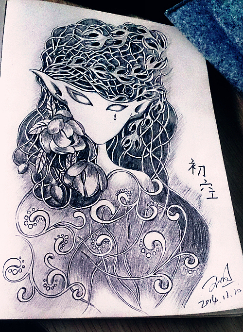 初空(一月)《The Twelve Months 》Hand painted