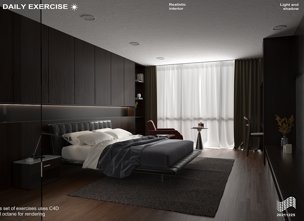 最近一组oc渲染的写实室内练习