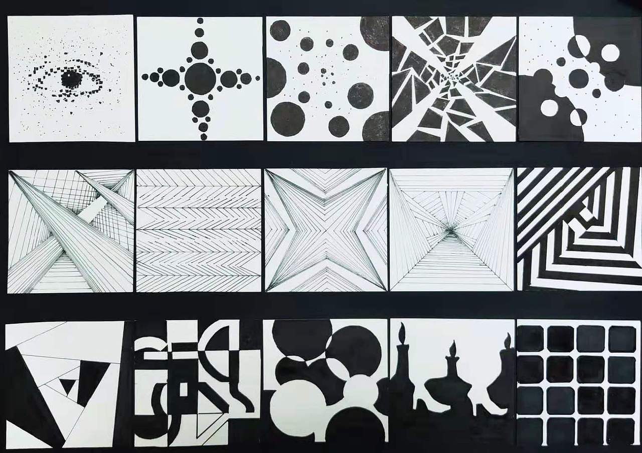 设计学类19-6班 点线面 构成作业