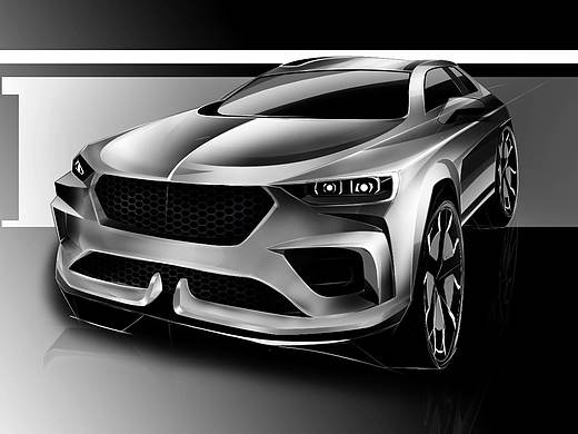 汽车PS二维渲染SUV