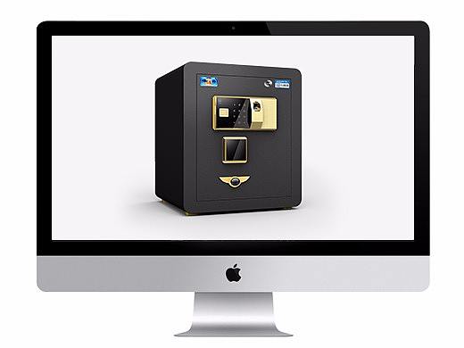 保险柜精修 保管箱 指纹保险箱 产品渲染 3D建模