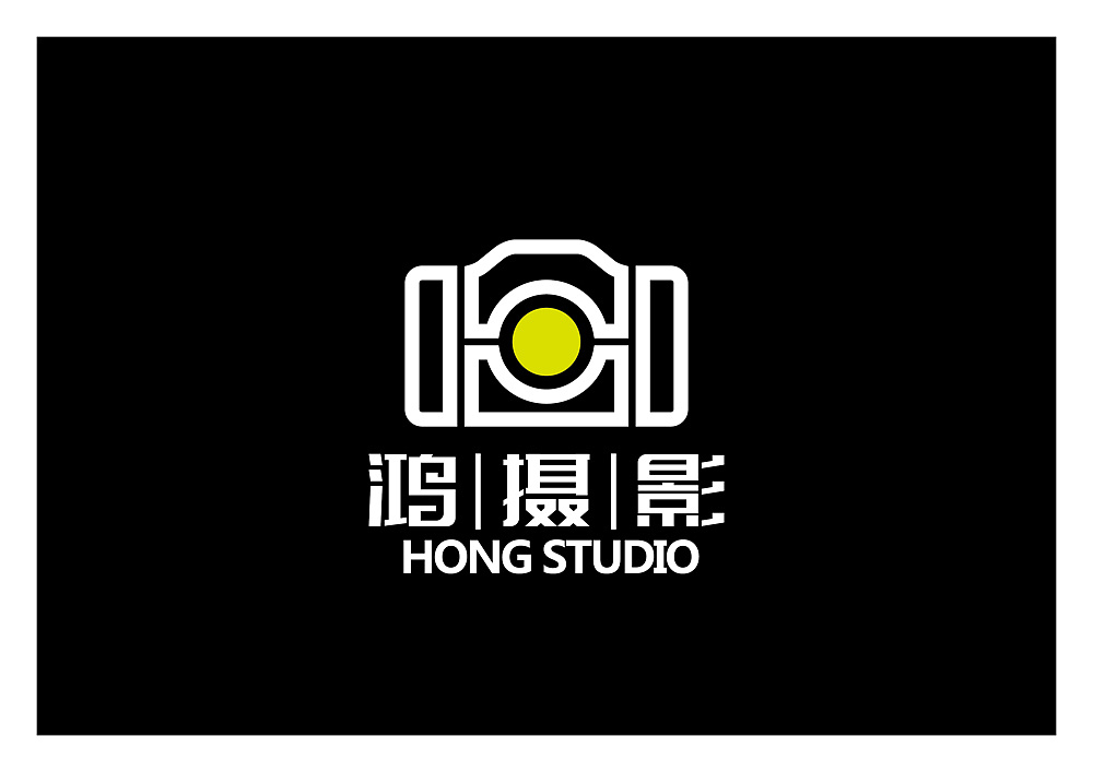 鸿摄影logo设计