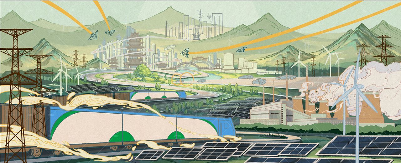 原创插画《赋能未来》（图ZMzU4MDMzMTA0） - 商业插画 - 站酷设计师ZH李霁月原创素材 - 站酷ZCOOL