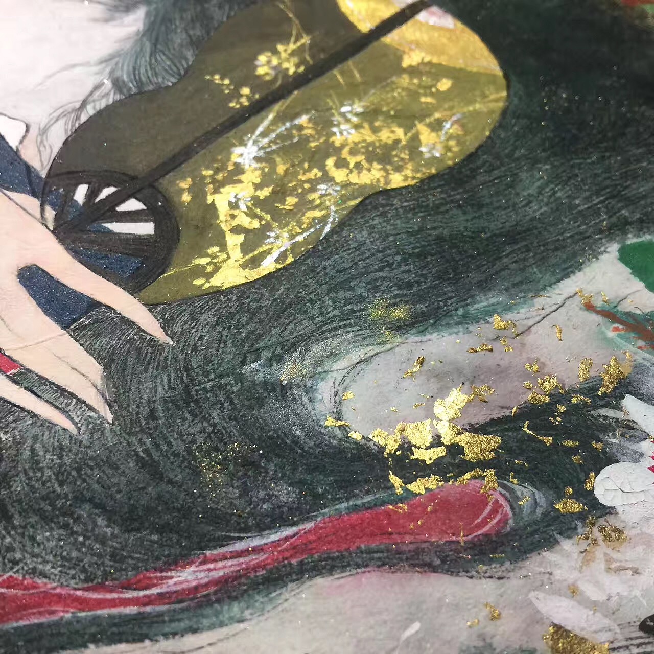 「岩彩」团扇·团扇