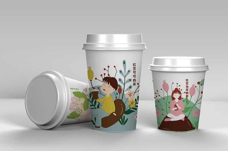 三款奶茶包装设计（图ZMjA3MTY2MTYw） - 包装 - 站酷设计师取名太懒原创素材 - 站酷ZCOOL