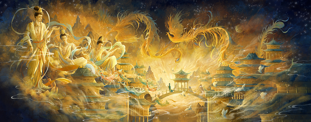 白玉京（图ZMzc3NDIxMjc2） - 艺术插画 - 站酷设计师俊逸水彩原创素材 - 站酷ZCOOL