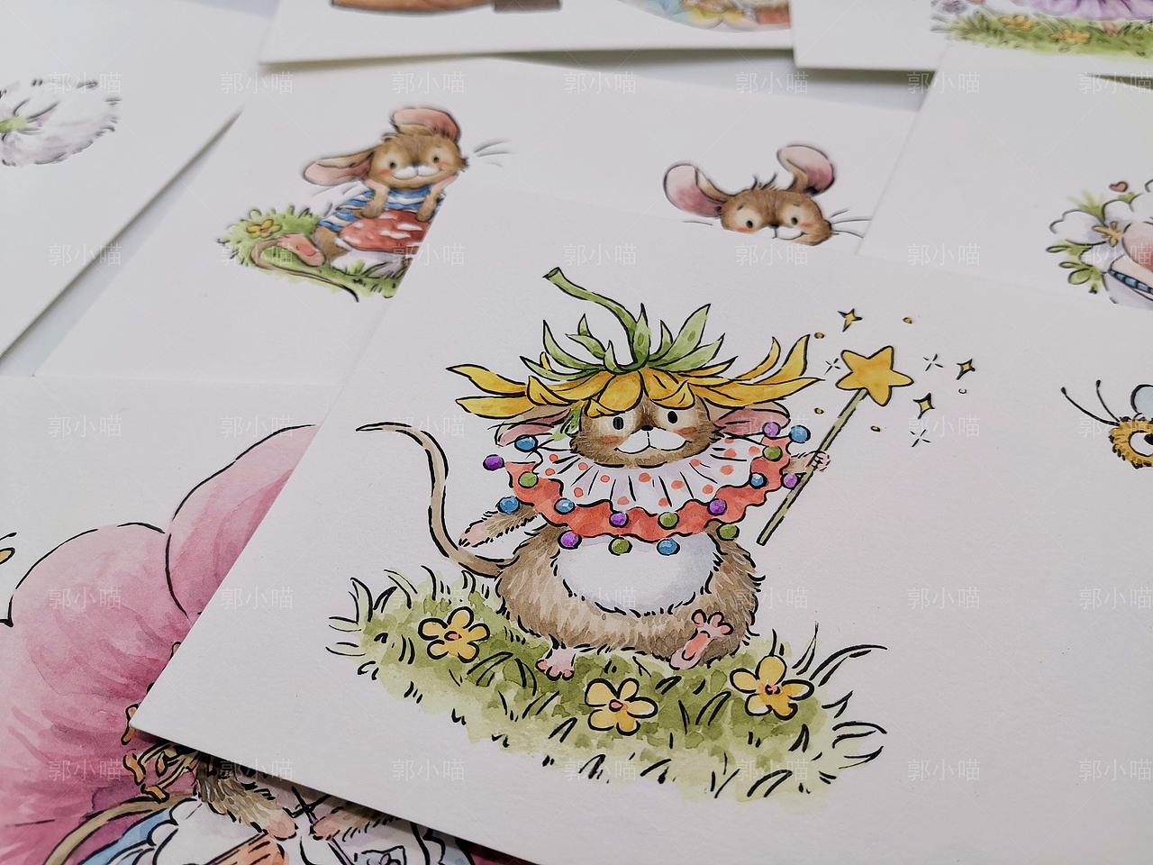 手绘水彩胶带祝大家鼠年大吉呀!(14张大图)