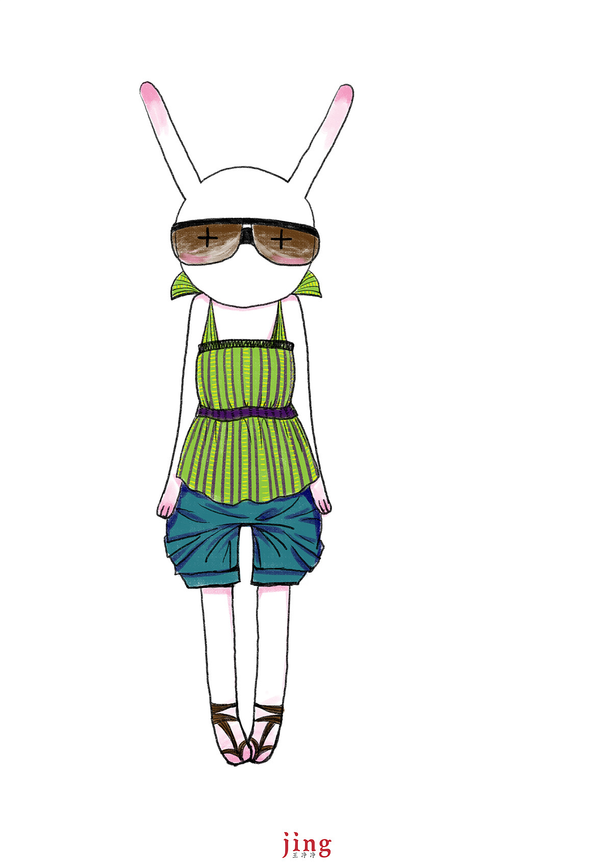兔年插画-68幅艾玩兔服饰设计时尚插画（图ZMzExNTE5NzMy） - 创作习作 - 站酷设计师画儿晴天原创素材 - 站酷ZCOOL