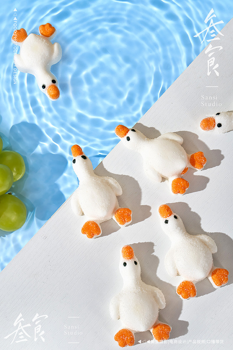躺平鸭/熊猫棉花糖造型软糖拍摄合集▶▷▶叁食传媒