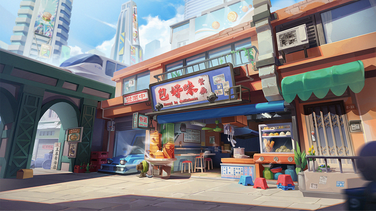 小店（图ZMzM5OTcxNzg4） - 概念设定 - 站酷设计师OoohZ1原创素材 - 站酷ZCOOL