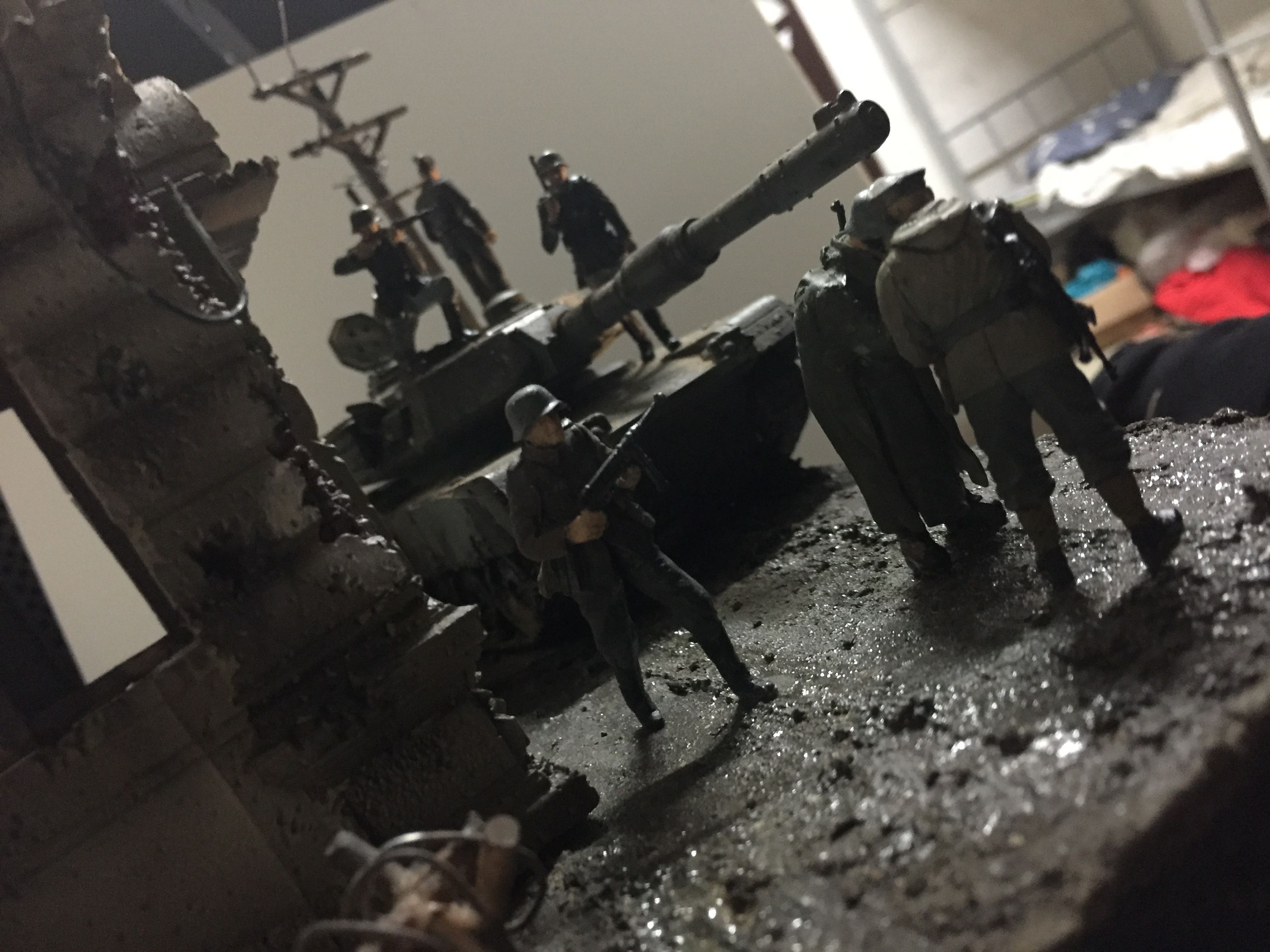 二战题材1比35电影场景模型