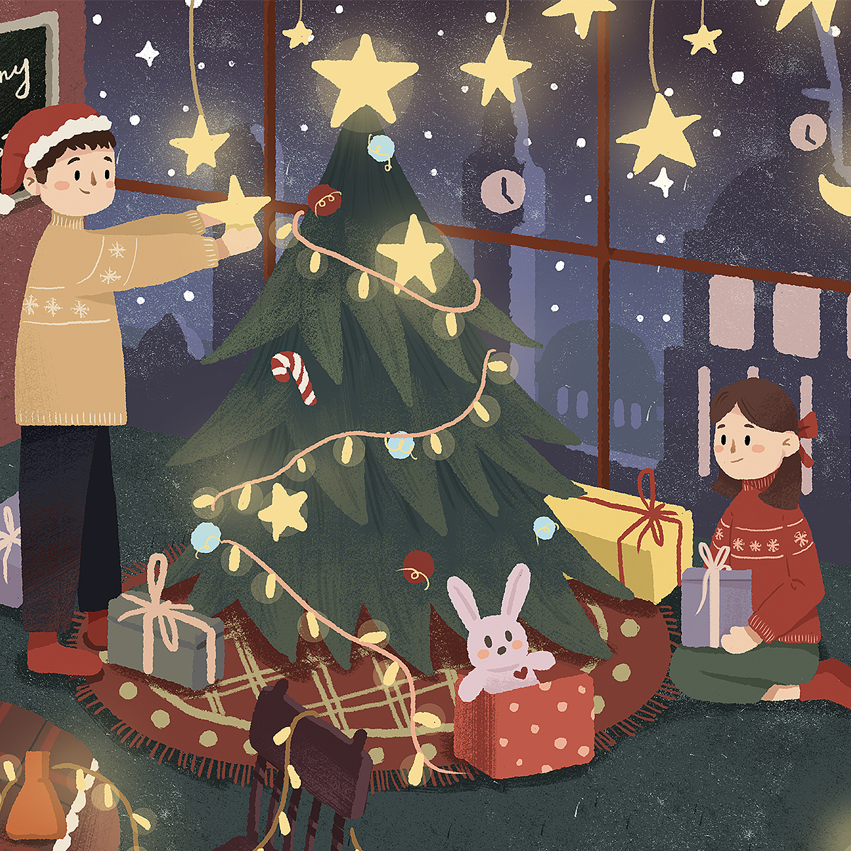 我已经开始期待过圣诞节了（图ZMjMyNzA0MzIw） - 创作习作 - 站酷设计师伍德木木原创素材 - 站酷ZCOOL