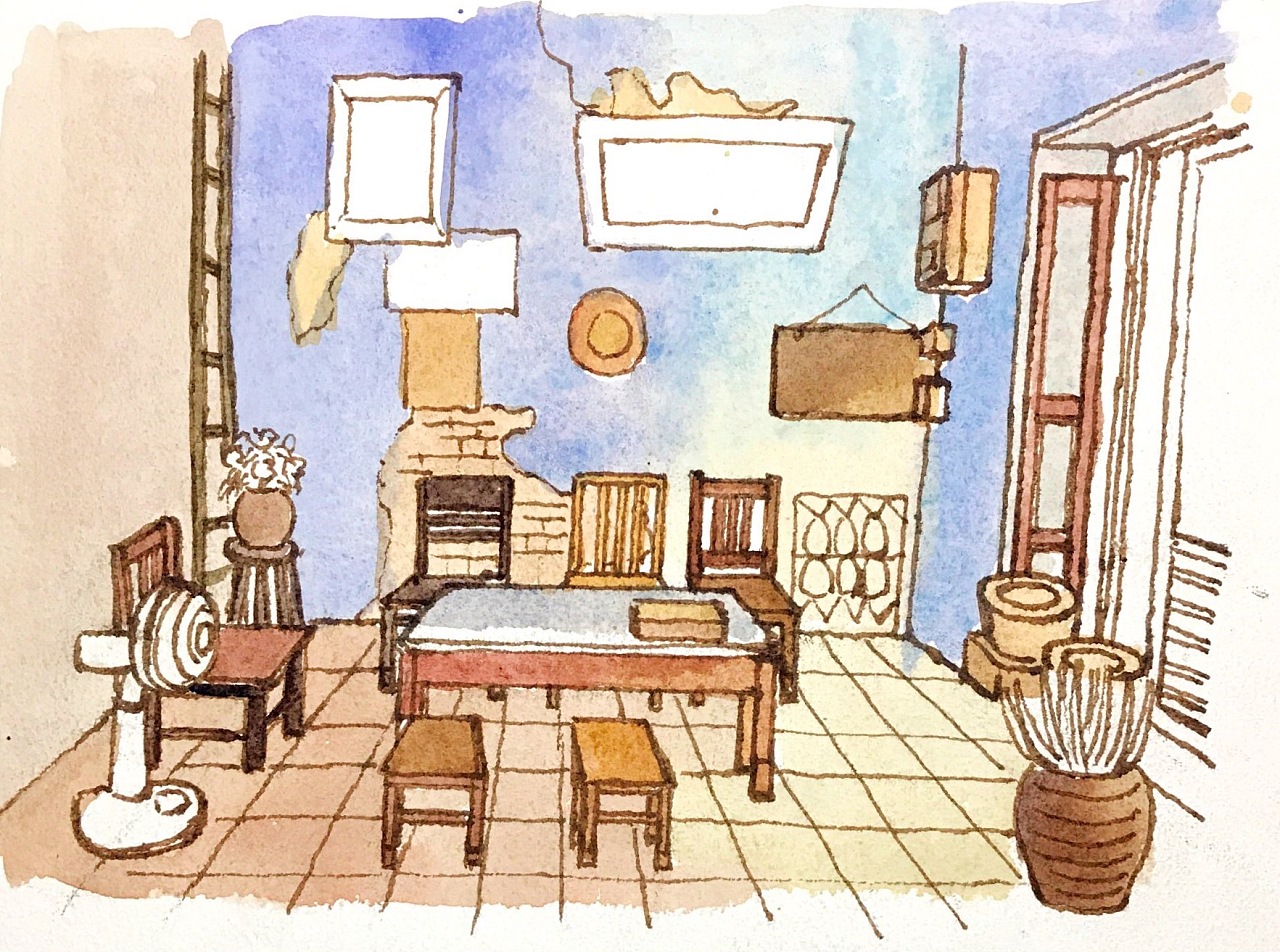 室内场景步骤图|纯艺术|绘画|辣椒水彩 - 原创作品 - 站酷 (zcool)